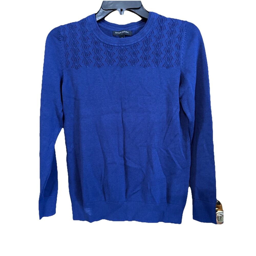 Banana Republic Navy Blue Long Sleeve Sweater Size Small
